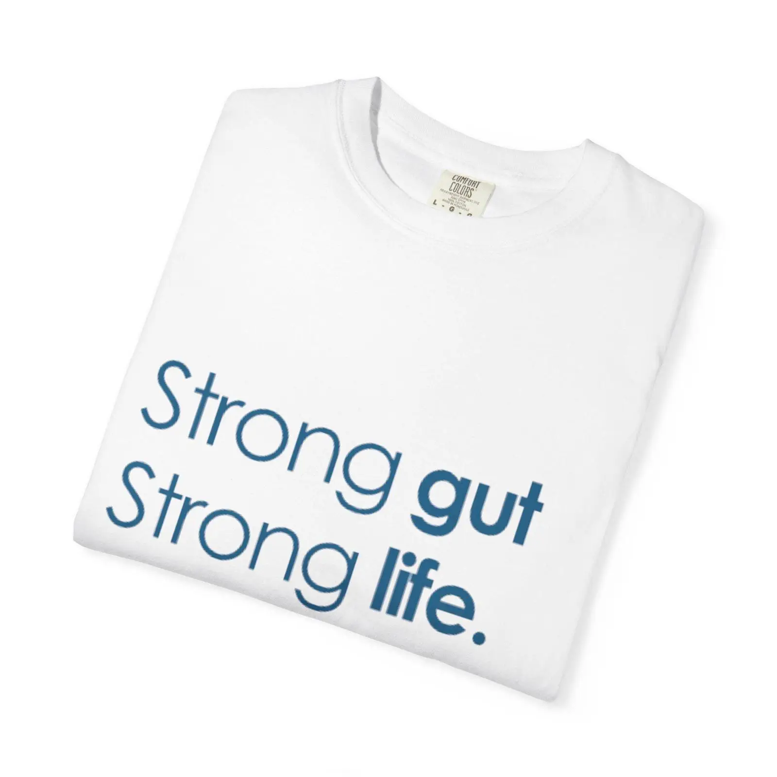 Health Wellness Lifestyle - تي شيرت بتصميم شعار Strong Gut
