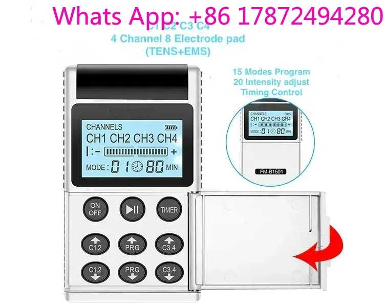 Tens Pain Relief Unit - جهاز تخفيف الألم بـ 4 قنوات