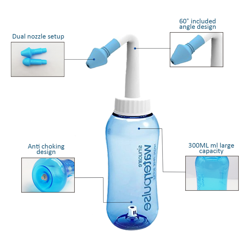 زجاجة غسيل الأنف ووتربلاس سعة  - مراجعة Neti Pot Nasal Rinse وسعره