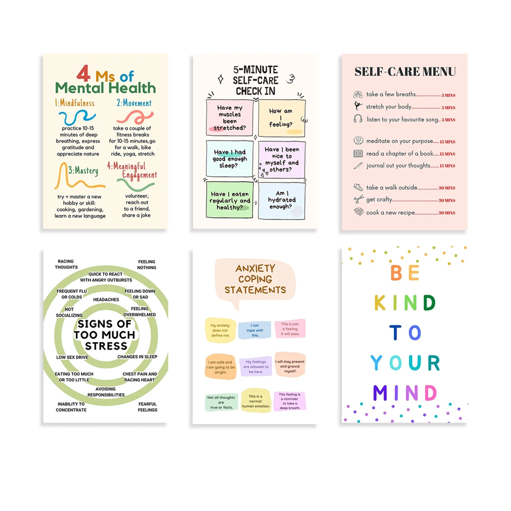 Self Care Check In Poster, Men - مراجعة Therapy Health And Wellness وسعره