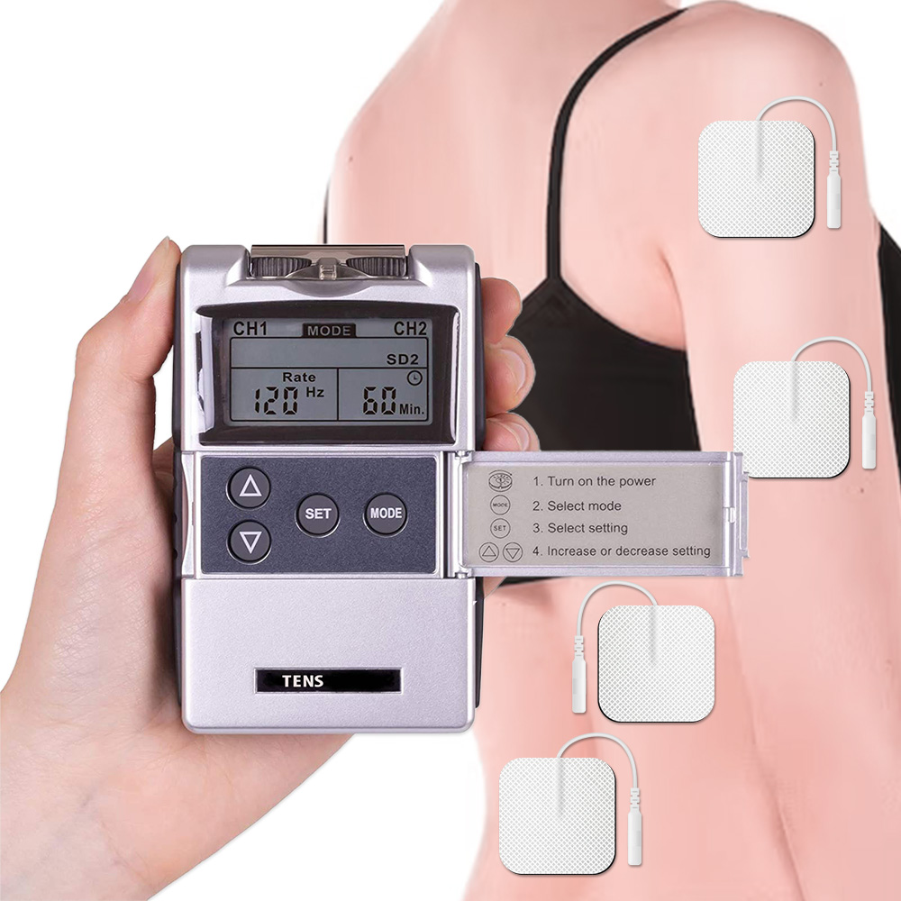 EMS الكهربائية محفز العضلات وح - مراجعة Tens Pain Relief Unit وسعره