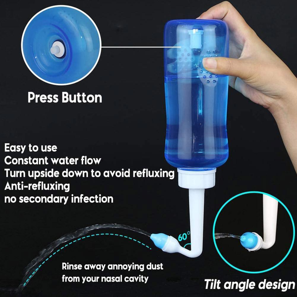 زجاجة غسيل الأنف سعة 300 مل، ج - مراجعة Neti Pot Nasal Rinse وسعره
