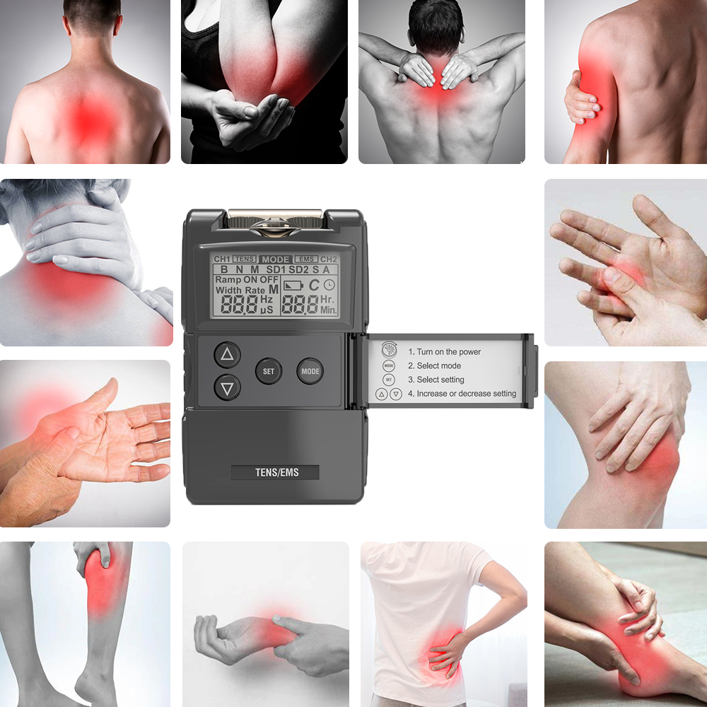 جهاز تحفيز العضلات EMS الجديد  - مراجعة Tens Pain Relief Unit وسعره