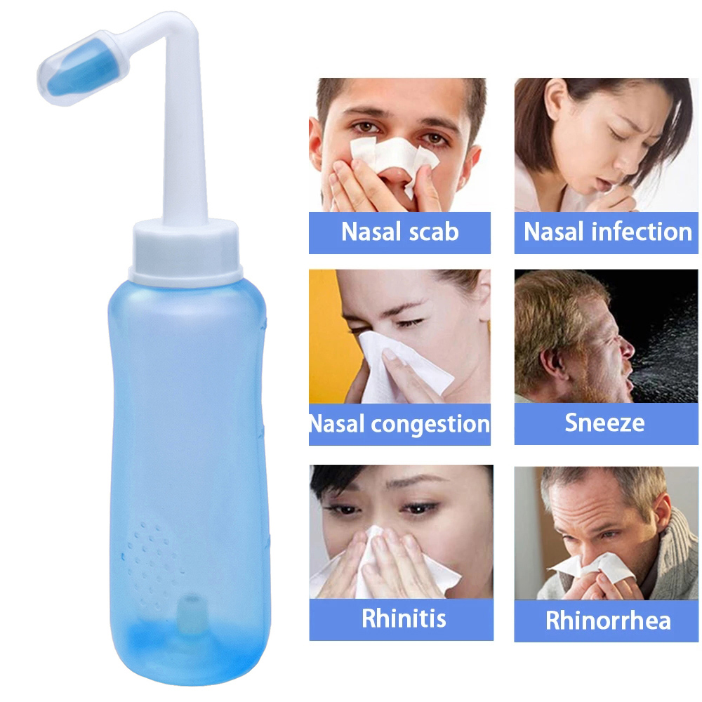 زجاجة منظف لغسل الأنف 300 مللي - مراجعة Neti Pot Nasal Rinse وسعره