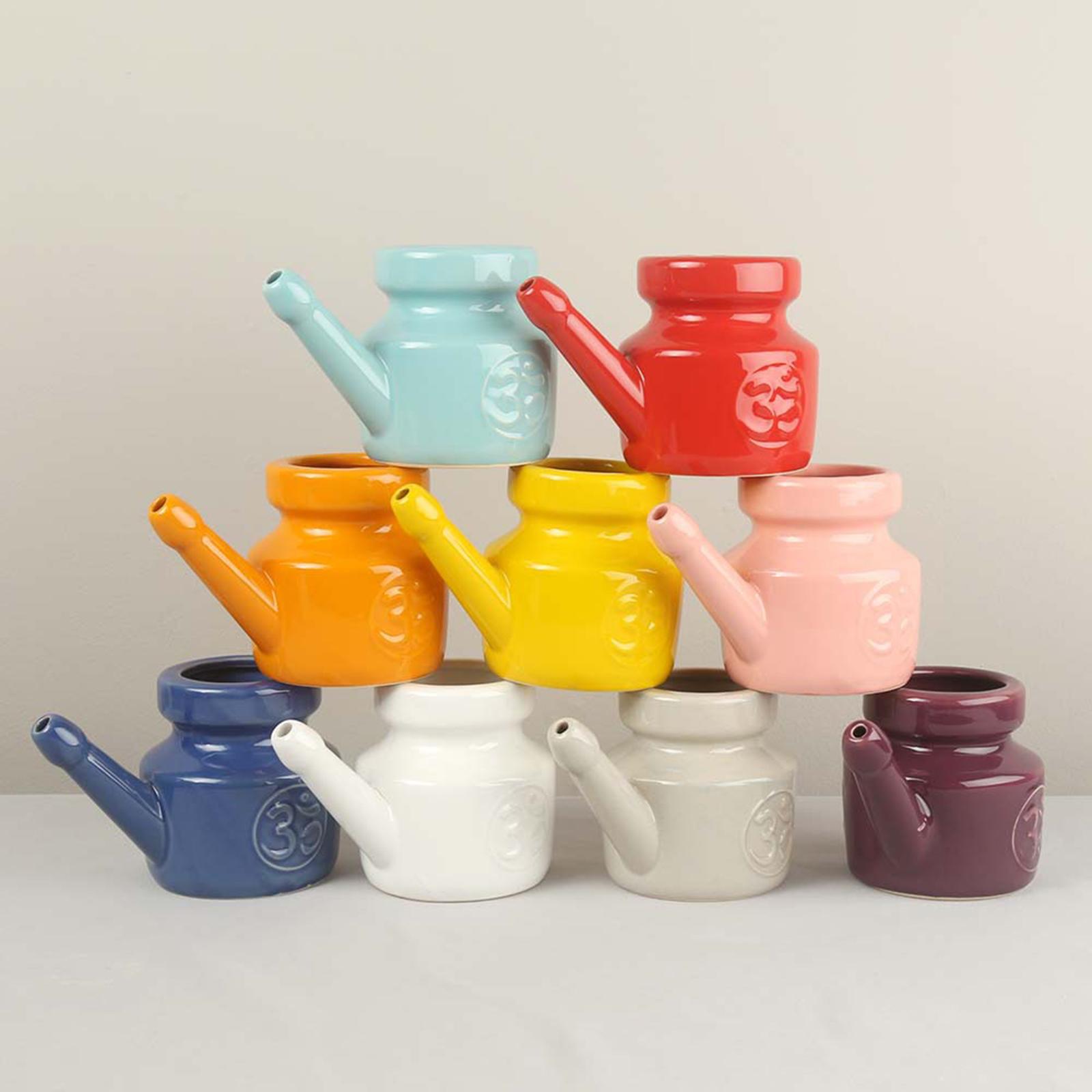 وعاء تنظيف الأنف سعة 350 مل مع - مراجعة Neti Pot Nasal Rinse وسعره