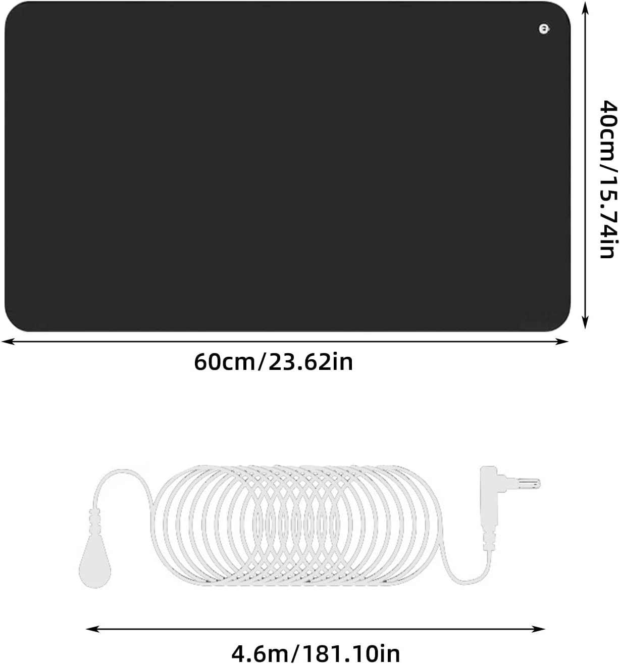 40X60CM حصيرة التأريض مع الحبل - مراجعة Health Wellness Usa وسعره